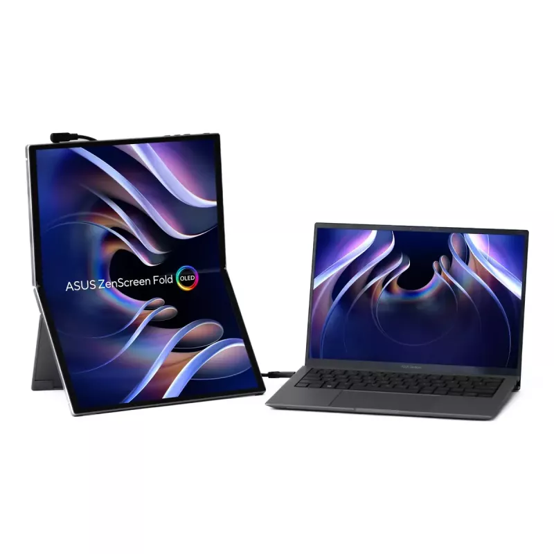 ASUS ZenScreen Fold OLED MQ17QH Ecrã de computador 43,9 cm (17,3 polegadas) 2560 x 1920 píxeis Quad HD Prateado