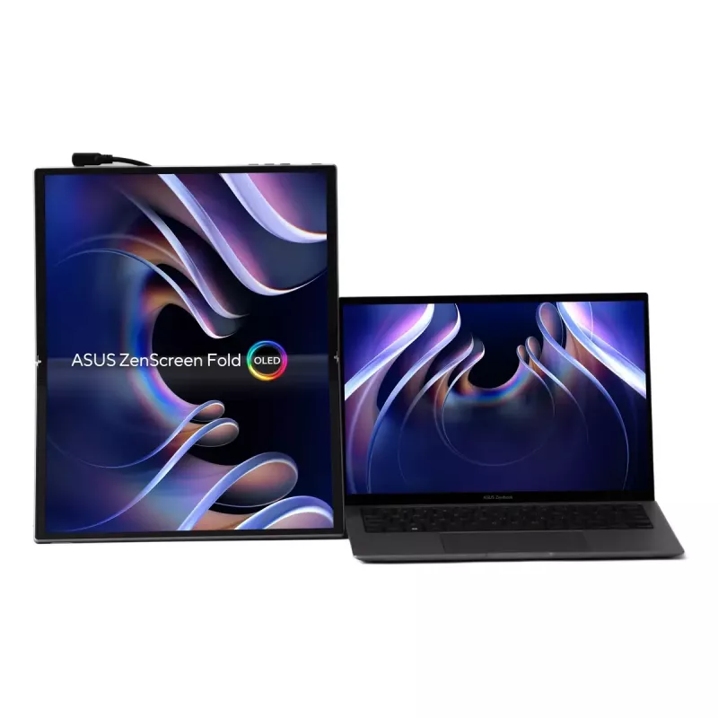 ASUS ZenScreen Fold OLED MQ17QH Ecrã de computador 43,9 cm (17,3 polegadas) 2560 x 1920 píxeis Quad HD Prateado