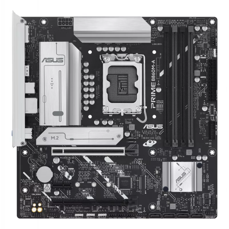 Placa-mãe ASUS PRIME B860M-A-CSM — Intel B860, LGA 1851, micro ATX, DDR5, 4 DIMM, 256 GB, Ethernet 2,5 Gb, 4x SATA III, M.2, 1x PCIe x16
