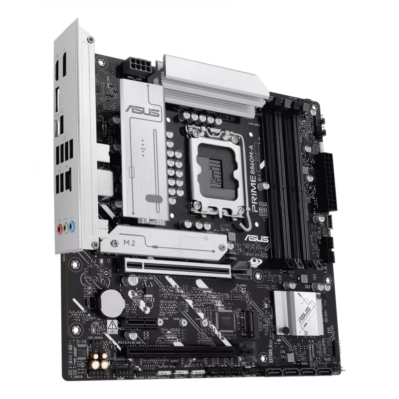 Placa-mãe ASUS PRIME B860M-A-CSM — Intel B860, LGA 1851, micro ATX, DDR5, 4 DIMM, 256 GB, Ethernet 2,5 Gb, 4x SATA III, M.2, 1x PCIe x16