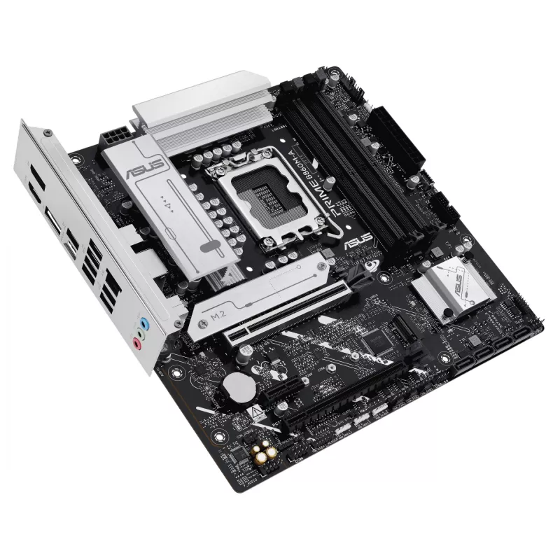 Placa-mãe ASUS PRIME B860M-A-CSM — Intel B860, LGA 1851, micro ATX, DDR5, 4 DIMM, 256 GB, Ethernet 2,5 Gb, 4x SATA III, M.2, 1x PCIe x16