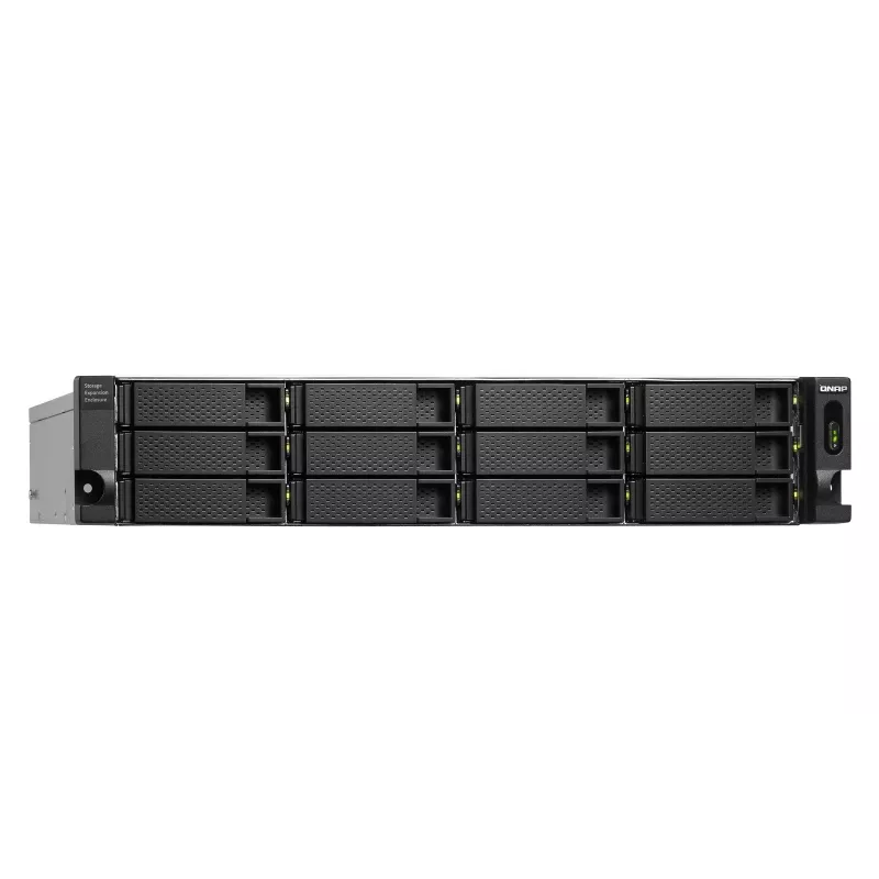 QNAP - TL-R1200C-RP - Conjunto de discos - 12 baías (SATA-600) USB 3.2 Gen 2 (externo) montagem em rack 2U