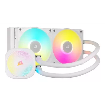 Dissipador de CPU CORSAIR - Icue Link Titan 240 Rx RGB AIO refrigeração líquida - branco