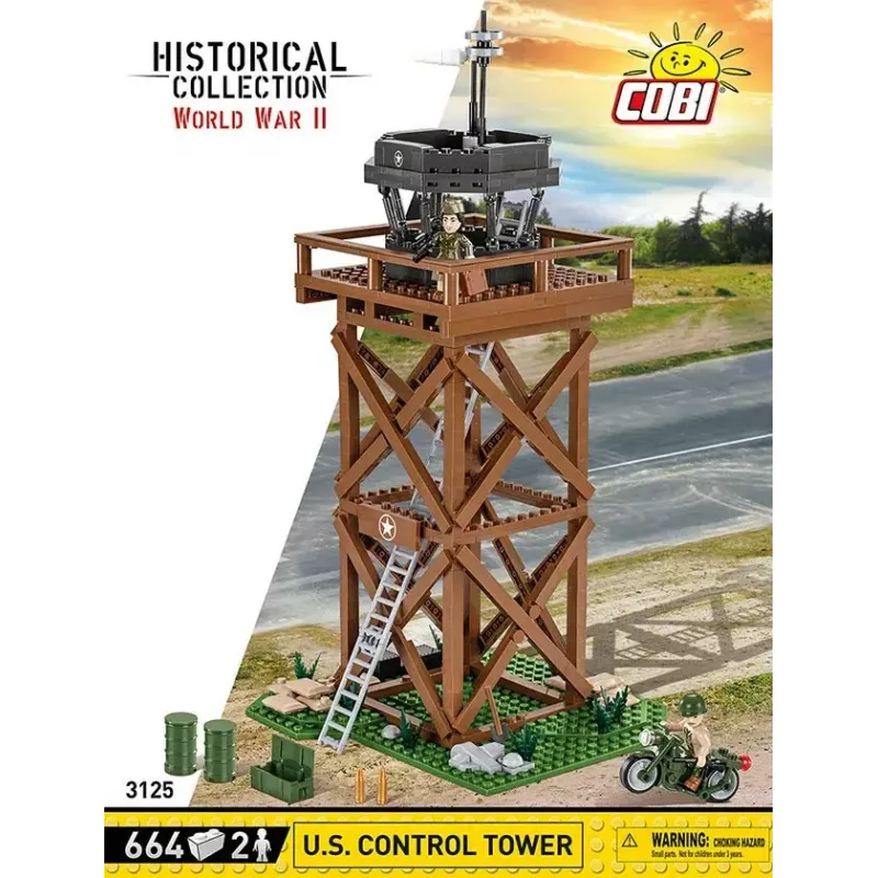 Conjunto de construção Cobi Blocks torre de controlo 664 peças modelo COBI-3125