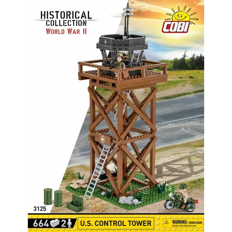 Conjunto de construção Cobi Blocks torre de controlo 664 peças modelo COBI-3125