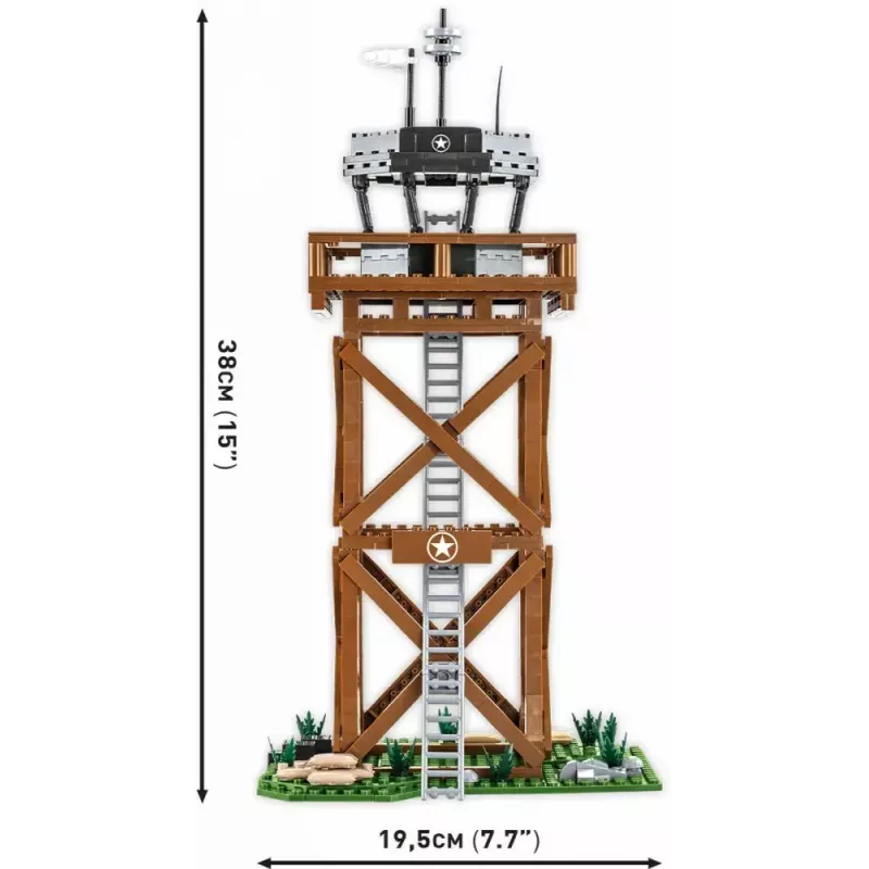 Conjunto de construção Cobi Blocks torre de controlo 664 peças modelo COBI-3125