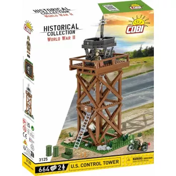 Conjunto de construção Cobi Blocks torre de controlo 664 peças modelo COBI-3125