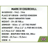 Conjunto de construção Cobi Blocks Mark IV Churchill, 668 peças (COBI-3128)