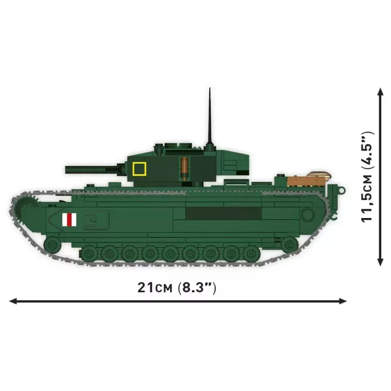 Conjunto de construção Cobi Blocks Mark IV Churchill, 668 peças (COBI-3128)