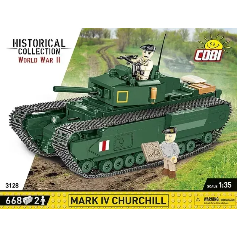 Conjunto de construção Cobi Blocks Mark IV Churchill, 668 peças (COBI-3128)