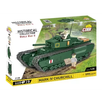 Conjunto de construção Cobi Blocks Mark IV Churchill, 668 peças (COBI-3128)