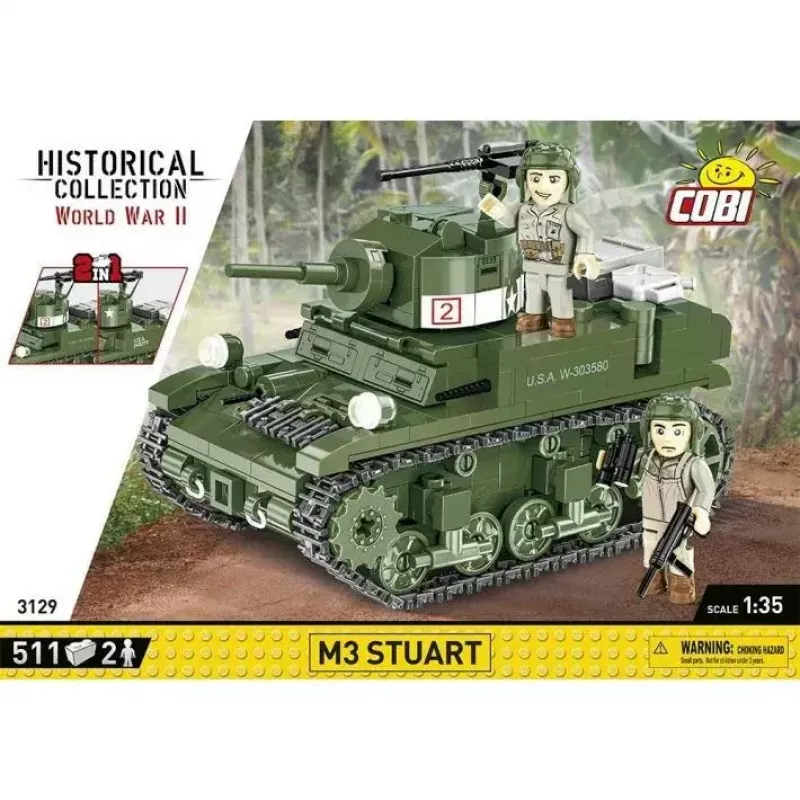 Conjunto de construção COBI M3 Stuart, 511 peças