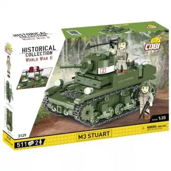 Conjunto de blocos de construção Cobi Blocks M3 Stuart, 511 peças, compatível com outras marcas
