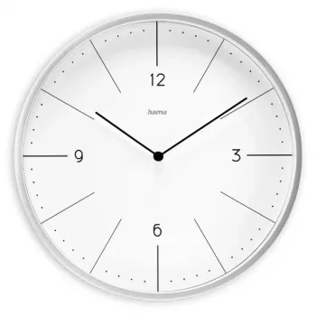 Relógio de quartzo Hama Sardinia Circle cinzento branco pilha AA 300 mm