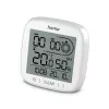 Relógio digital Hama 00185893 quadrado branco parede/mesa pilha AAA