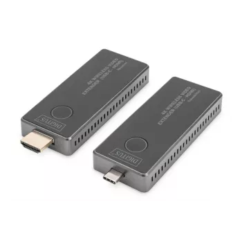 Conjunto extensor AV sem fios DIGITUS 4K 30 m USB-C - HDMI