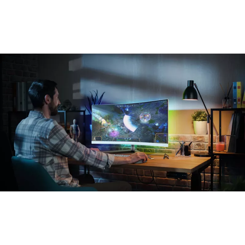 Monitor de computador Philips Evnia 5000 34M2C5501A/00 86,4 cm (34 polegadas) 3440 x 1440 píxeis Wide Quad HD LCD branco
