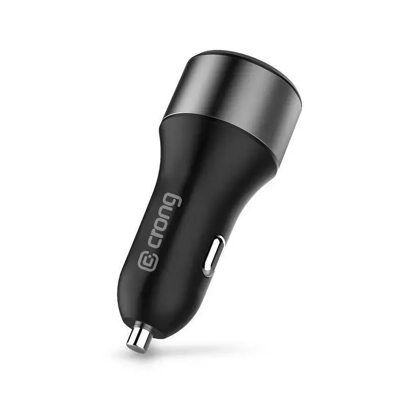 Carregador de automóvel Crong CRG-PWRC-USBC63-BLK carregamento rápido smartphone smartwatch