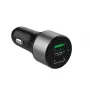 Carregador de automóvel Crong CRG-PWRC-USBC63-BLK carregamento rápido smartphone smartwatch