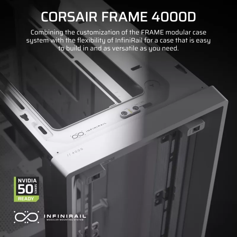 Caixa mid-tower CORSAIR Midi Frame 4000d branca