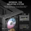 Caixa para PC CORSAIR FRAME 4000D RS ARGB Midi Tower preta — ATX/Micro-ATX/Mini-ITX, vidro temperado, ventoinha ARGB, até 370 mm GPU