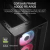 Caixa para PC CORSAIR FRAME 4000D RS ARGB Midi Tower preta — ATX/Micro-ATX/Mini-ITX, vidro temperado, ventoinha ARGB, até 370 mm GPU
