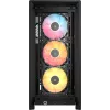 Caixa para PC CORSAIR FRAME 4000D RS ARGB Midi Tower preta — ATX/Micro-ATX/Mini-ITX, vidro temperado, ventoinha ARGB, até 370 mm GPU