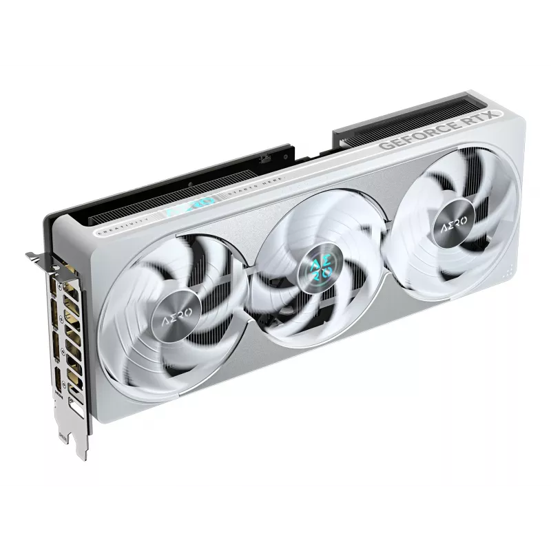 Placa gráfica GIGABYTE GeForce RTX 5080 AERO OC SFF 16G - 16 GB GDDR7, 256 bits, PCI-E 5.0, 2730 MHz de frequência do núcleo, 3 x DisplayPort, 1 x HDMI, GV-N5080AERO OC-16GD