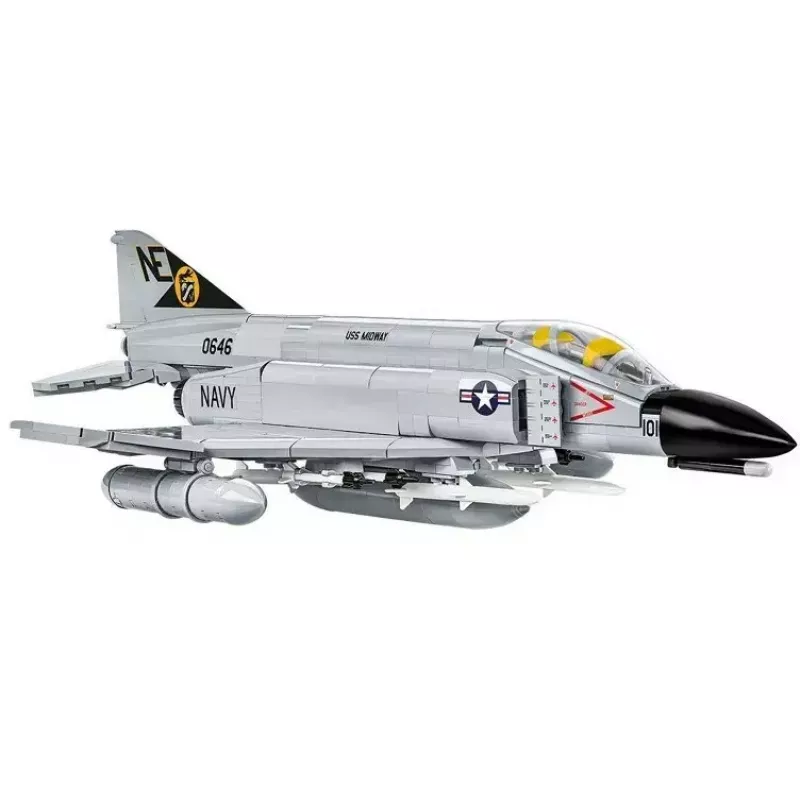 Cobi Blocks Armed Force F-4 Phantom II modelo, conjunto de construção de 703 peças