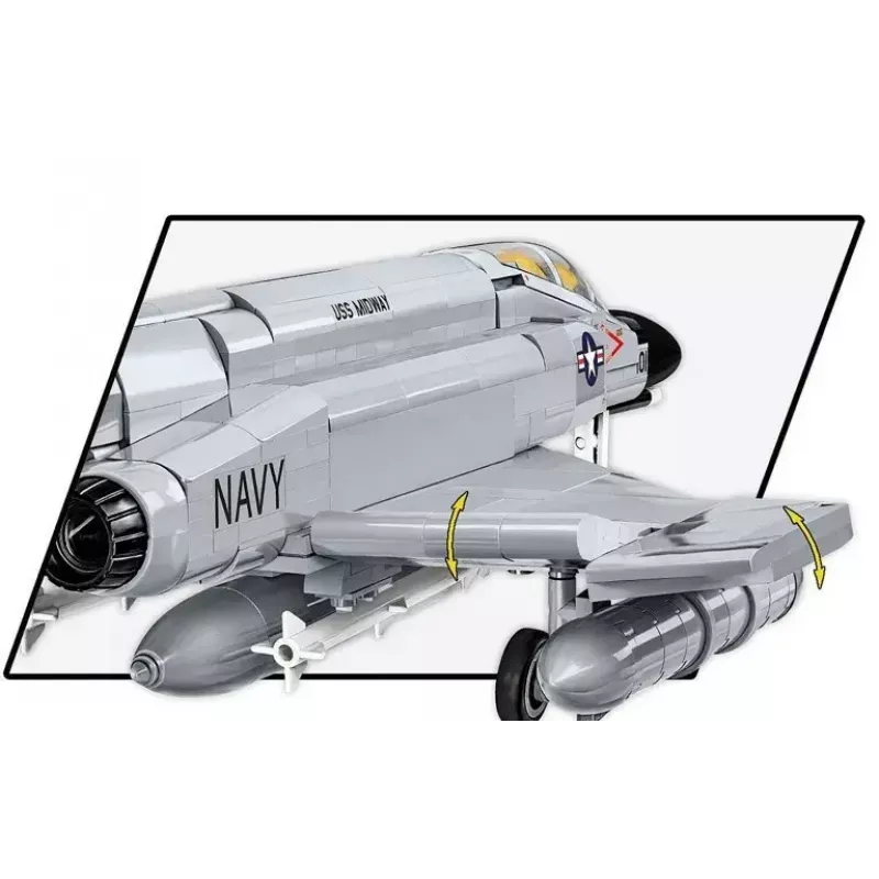 Cobi Blocks Armed Force F-4 Phantom II modelo, conjunto de construção de 703 peças