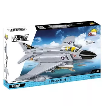 Cobi Blocks Armed Force F-4 Phantom II modelo, conjunto de construção de 703 peças