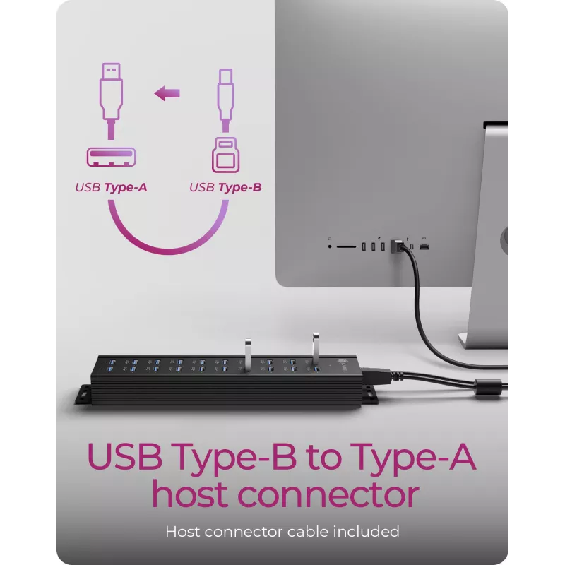 ICY BOX IB-HUB1720-U3 preto