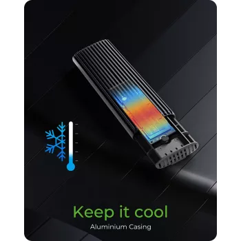 ICY BOX IB-1808MCT-CU31 Caixa para SSD preto M.2