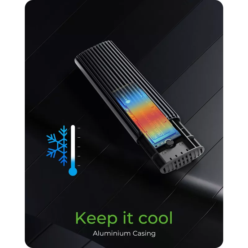 ICY BOX IB-1808MCT-CU31 Caixa para SSD preto M.2