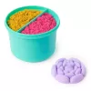 Kinetic Sand, SquishBlossom Blooming Flower, recheio para cestas de Páscoa, inclui 227 g de areia moldável amarela néon e rosa, vaso de flor e moldes, brinquedo sensorial para crianças