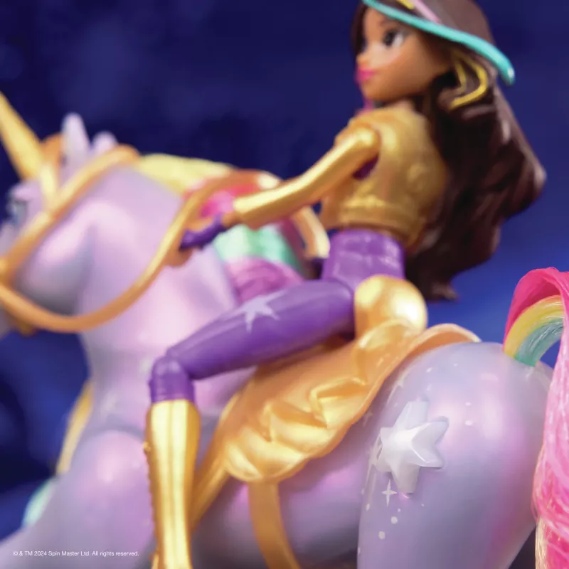 Spin Master Unicorn Academy 6067325 Light Magic Wildstar e Sophia conjunto de boneca e figura de unicórnio, a partir dos 4 anos