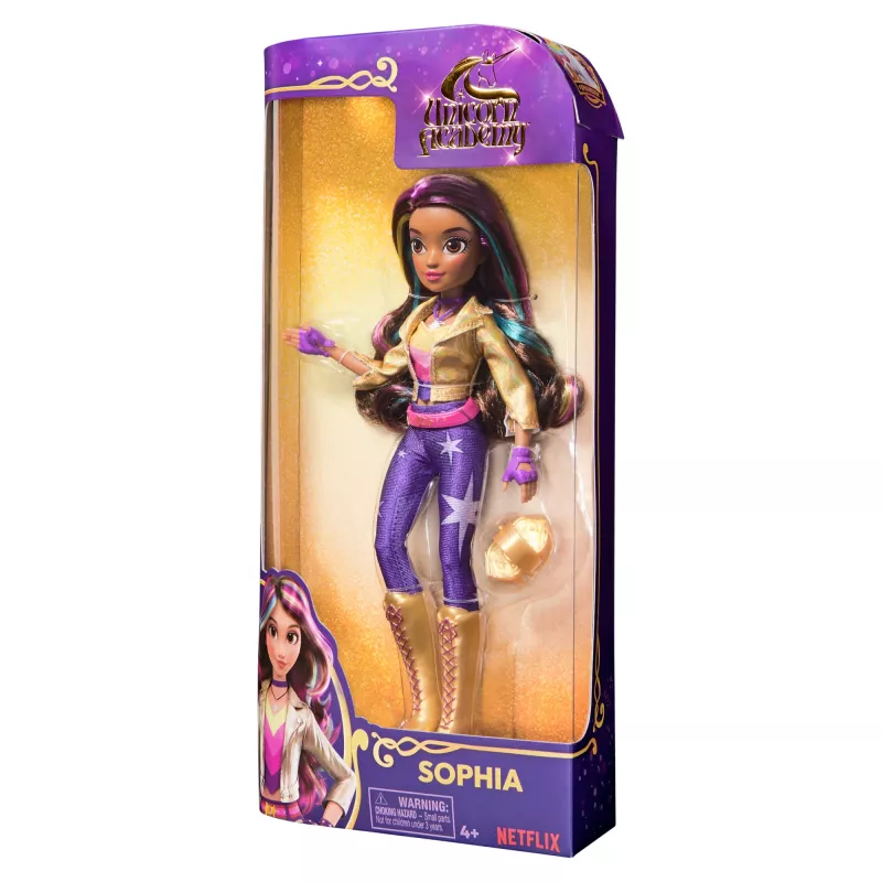 Unicorn Academy, boneca Sophia com 6 acessórios, 24 cm, bonecas e brinquedo de unicórnio para raparigas a partir dos 4 anos