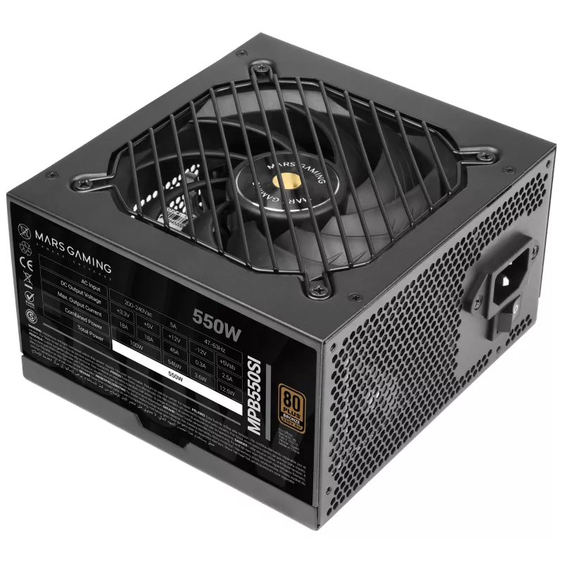 Fonte de alimentação Mars Gaming MPB550SI 550 W 24-pin ATX ATX preta