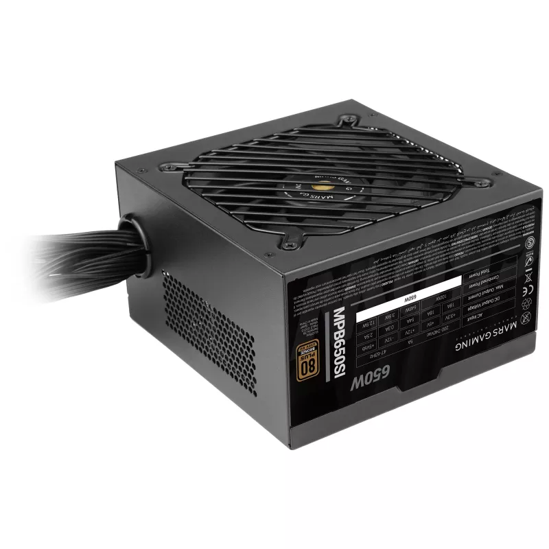 Fonte de alimentação Mars Gaming MPB650SI 650 W 24-pin ATX ATX preta