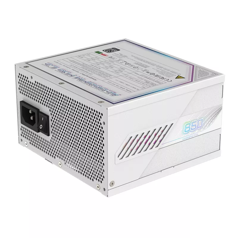 Fonte de alimentação GIGABYTE AORUS ELITE P850W 850W ATX 80 PLUS Platinum totalmente modular branca ventoinha 120mm