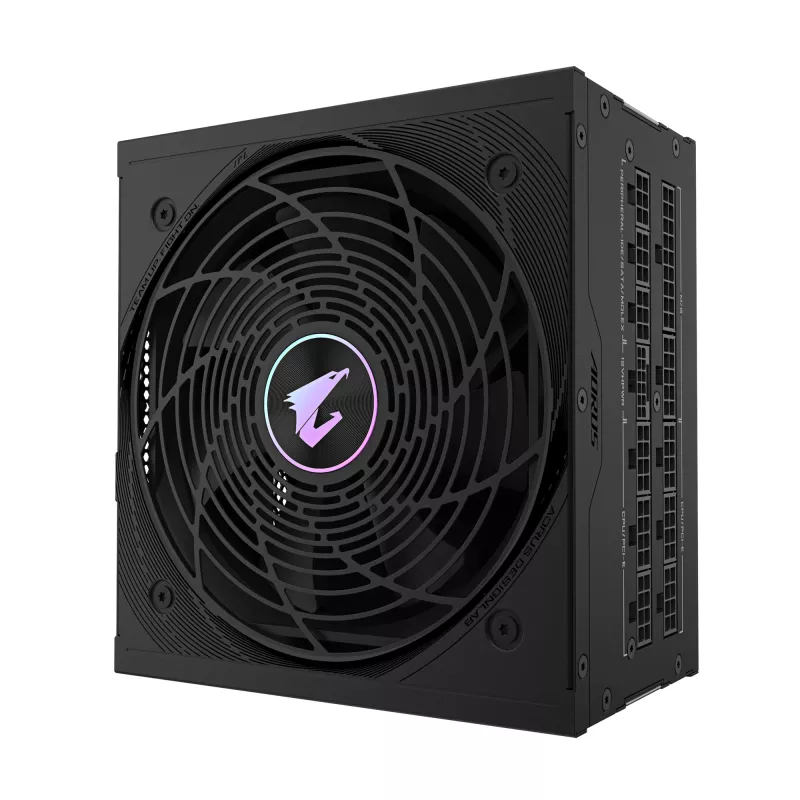 Fonte de alimentação GIGABYTE AORUS ELITE P850W – PCIe 5.0, 80 PLUS Platinum, construção totalmente modular, ventoinha de 120 mm, compatível com ATX 3.0, ficha EU
