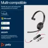 HP Poly Blackwire 5210 Headset monaural USB-C + ficha de 3,5 mm + adaptador USB-C/A