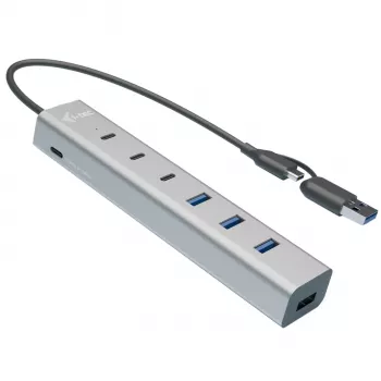 i-tec hub de carregamento em metal USB-C/USB-A 7 portas (3x USB-C, 4x USB-A)