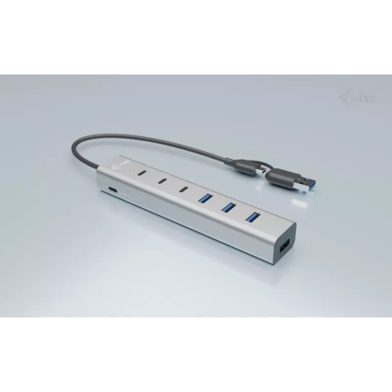 i-tec hub de carregamento em metal USB-C/USB-A 7 portas (3x USB-C, 4x USB-A)