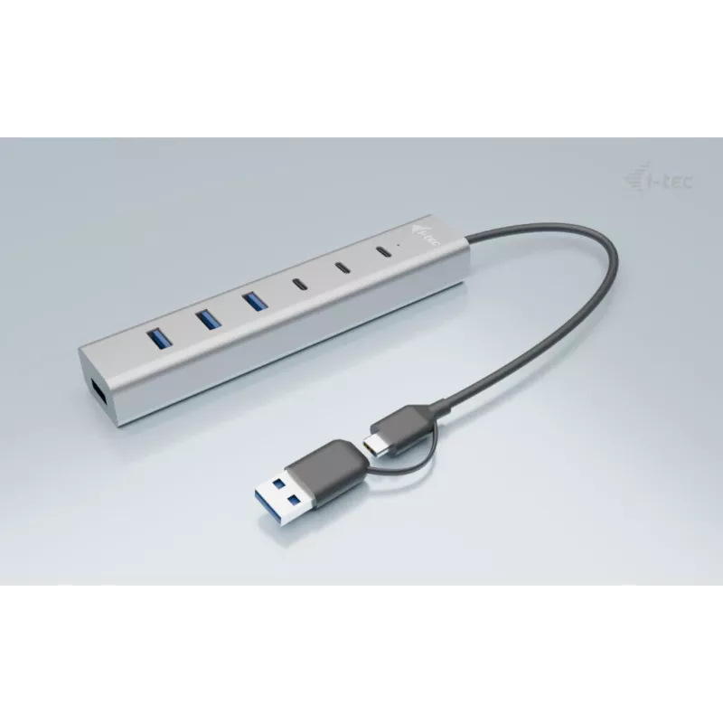i-tec hub de carregamento em metal USB-C/USB-A 7 portas (3x USB-C, 4x USB-A)