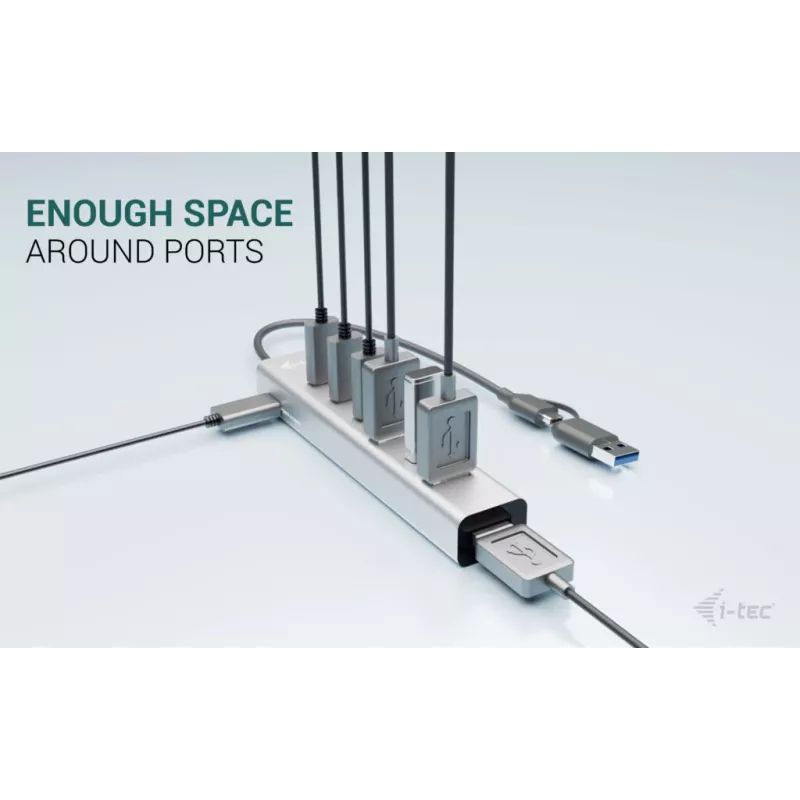 i-tec hub de carregamento em metal USB-C/USB-A 7 portas (3x USB-C, 4x USB-A)