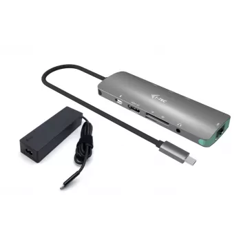 i-tec docking station nano em metal USB-C 4K HDMI LAN com Power Delivery 100 W + carregador universal 100 W