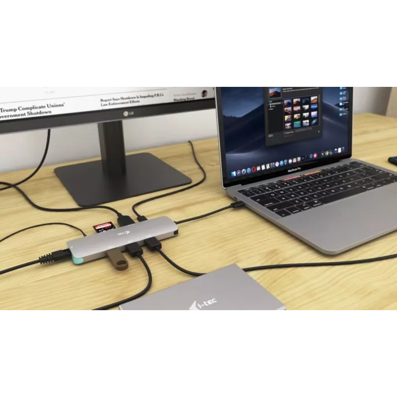 i-tec docking station nano em metal USB-C 4K HDMI LAN com Power Delivery 100 W + carregador universal 100 W