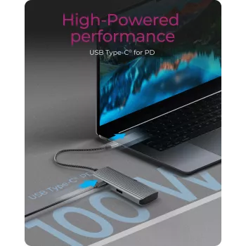 ICY BOX IB-DK4022a-CPD com fios USB 3.2 Gen 1 (3.1 Gen 1) Type-C alumínio, prateado
