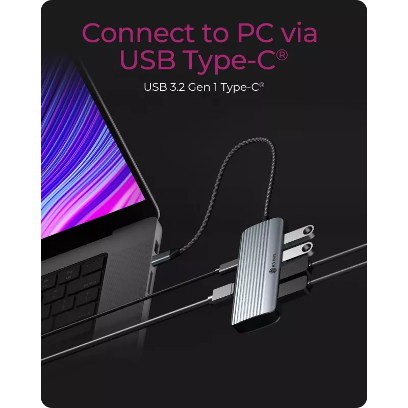 ICY BOX IB-DK4022a-CPD com fios USB 3.2 Gen 1 (3.1 Gen 1) Type-C alumínio, prateado